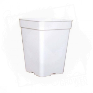 Doniczka kwadratowa biała 11L 22,5x22,5x27h