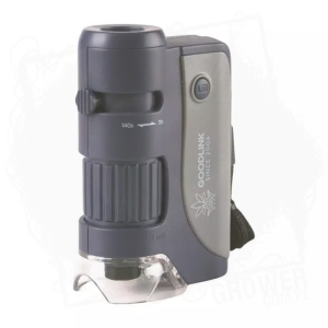 Podświetlany Mikroskop GoodScope, powiększenie: 70-140x z diodą UV i adapterem do telefonu