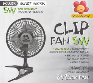 VF Magnetic 1Clip Fan Ø15cm 5W - energooszczędny wentylator z klipsem