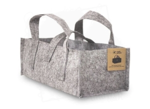 Root Pouch Balcony Heather Grey 12L 40x20x15 cm szara - materiałowa doniczka balkonowa z uchwytami