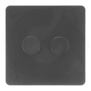 VERTICANA® WALL DIMMER 2-WAY BLACK - czarny ściemniacz ścienny, podwójny