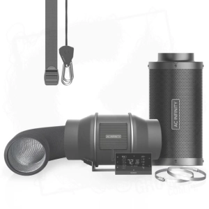 Zestaw wentylacyjny AC Infinity 150mm 680 m3/h  wentylator kanałowy z kontrolerem AI+ Pro temp. i wilgotności  filtr węglowy+ przewody
