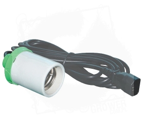 Oprawa E40 z przewodem 4m, zakończona męskim IEC - 1,5mm MAX 1000W