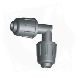 Kolano / złączka 90° IR-wciskane z nakrętką do rur PE do łączenia linii nawadniającej Ø16mm