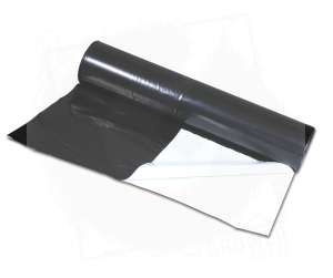 Folia czarno-biała dwustronna - 85mu cała rolka 100mb x2m h