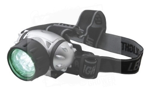 Latarka czołowa  Elektrox (7xLED) ? do obserwacji roślin w nocy (światło obojetne dla roślin)